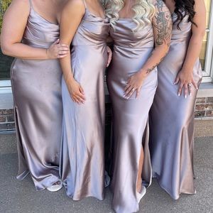 Revelry Skye Satin Dress - Maxi